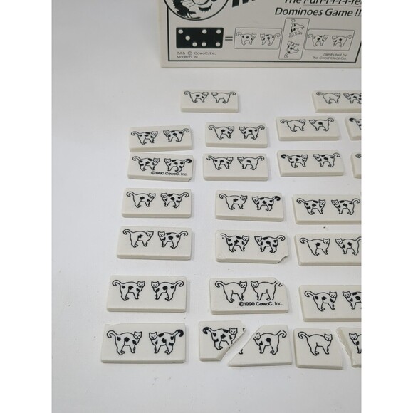 Vintage 1992 Meowminoes Cat Dominoes Game Missing and Broken Tiles Incomplete - Picture 8 of 10